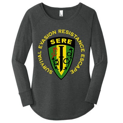 Sere Survival Evasion Resistance Escape School Women's Perfect Tri Tunic Long Sleeve Shirt