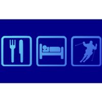 Ski Slopes Eat Sleep Skiing Downhill Ski Funny Gift Bumper Sticker