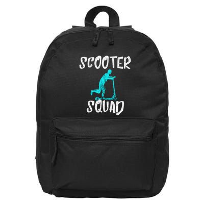 Scooter Squad E Scooter Team Scootering Electric Scooter 16 in Basic Backpack