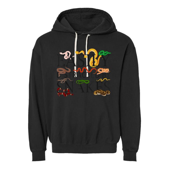 Snake Serpent Easily Distracted By Snakes Garment-Dyed Fleece Hoodie