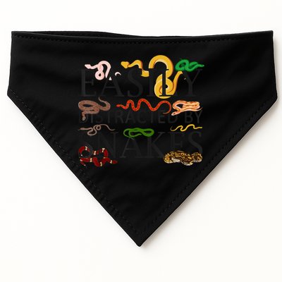 Snake Serpent Easily Distracted By Snakes USA-Made Doggie Bandana