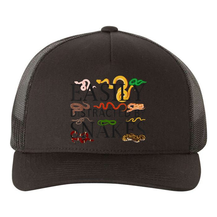 Snake Serpent Easily Distracted By Snakes Yupoong Adult 5-Panel Trucker Hat