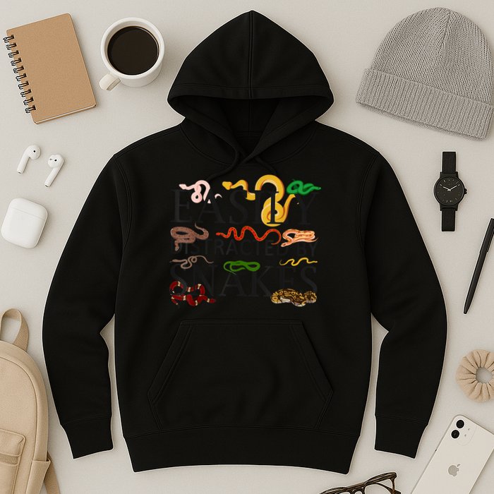Snake Serpent Easily Distracted By Snakes Hoodie