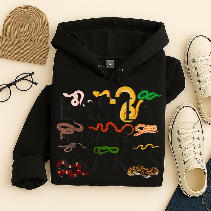 Snake Serpent Easily Distracted By Snakes Hoodie