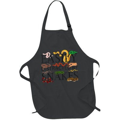 Snake Serpent Easily Distracted By Snakes Full-Length Apron With Pockets