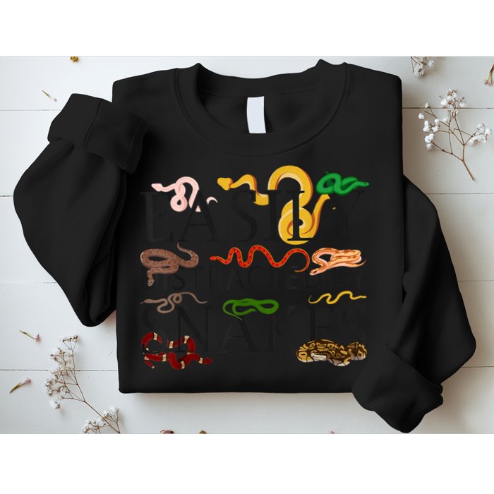 Snake Serpent Easily Distracted By Snakes Sweatshirt