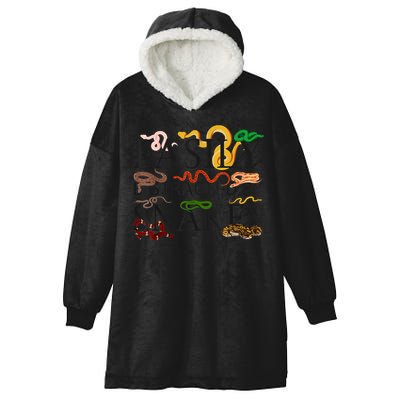 Snake Serpent Easily Distracted By Snakes Hooded Wearable Blanket