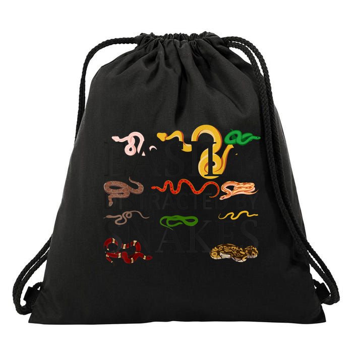 Snake Serpent Easily Distracted By Snakes Drawstring Bag