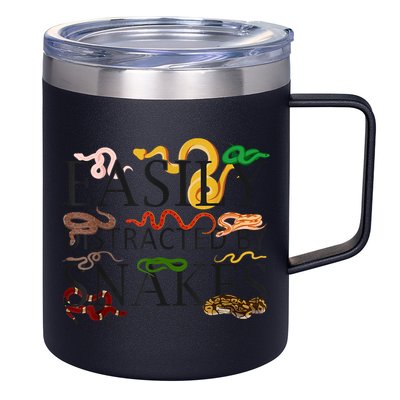 Snake Serpent Easily Distracted By Snakes 12oz Stainless Steel Coffee Mug