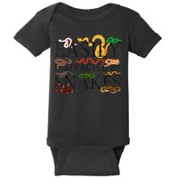 Snake Serpent Easily Distracted By Snakes Baby Bodysuit