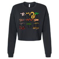 Snake Serpent Easily Distracted By Snakes Cropped Pullover Crew
