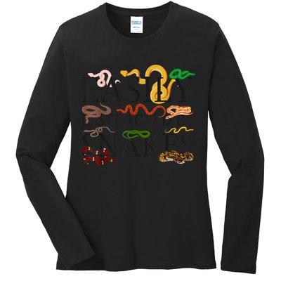 Snake Serpent Easily Distracted By Snakes Ladies Long Sleeve Shirt