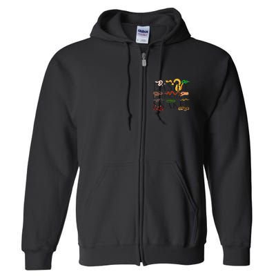 Snake Serpent Easily Distracted By Snakes Full Zip Hoodie
