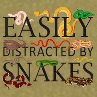 Snake Serpent Easily Distracted By Snakes Garment-Dyed Women's Muscle Tee