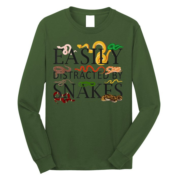Snake Serpent Easily Distracted By Snakes Long Sleeve Shirt