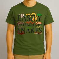 Snake Serpent Easily Distracted By Snakes T-Shirt
