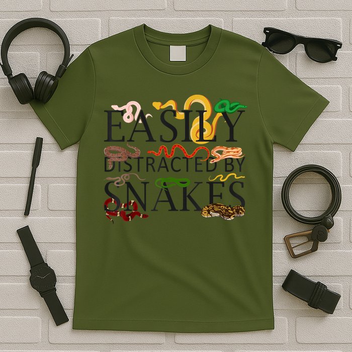 Snake Serpent Easily Distracted By Snakes T-Shirt