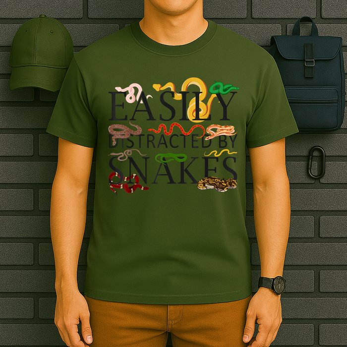 Snake Serpent Easily Distracted By Snakes T-Shirt