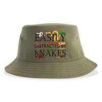Snake Serpent Easily Distracted By Snakes Sustainable Bucket Hat