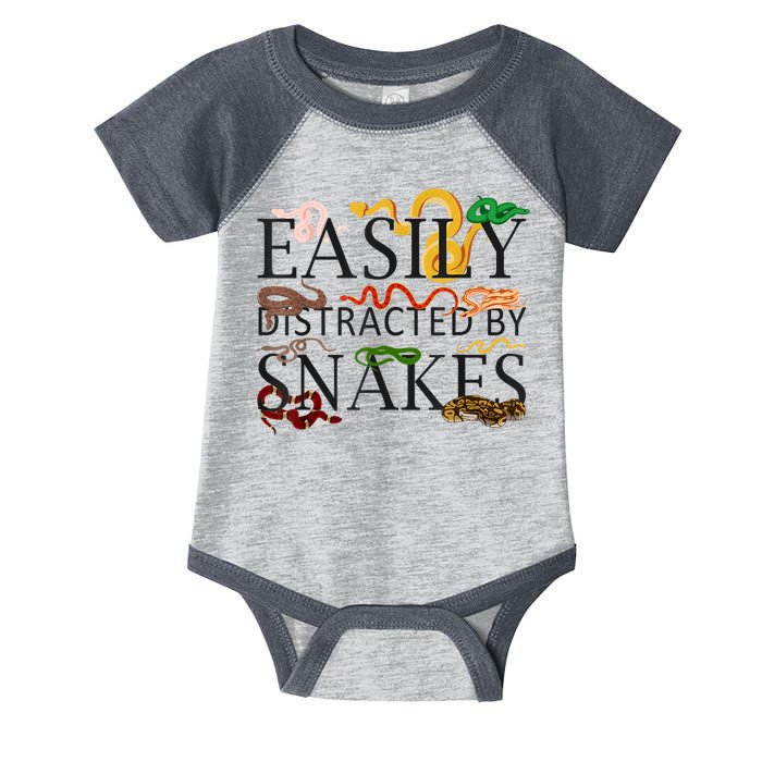 Snake Serpent Easily Distracted By Snakes Infant Baby Jersey Bodysuit
