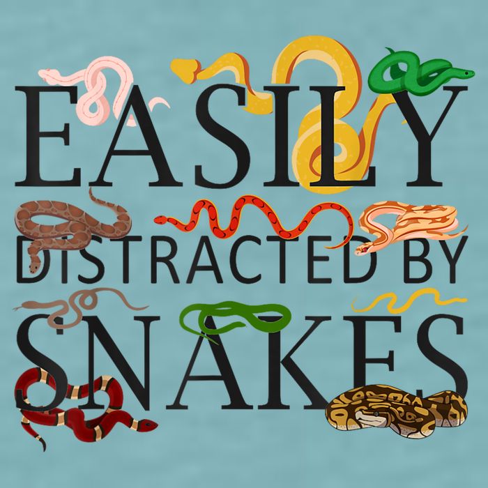 Snake Serpent Easily Distracted By Snakes Sueded Cloud Jersey T-Shirt