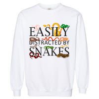 Snake Serpent Easily Distracted By Snakes Garment-Dyed Sweatshirt