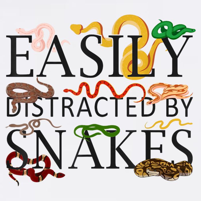 Snake Serpent Easily Distracted By Snakes Garment-Dyed Sweatshirt
