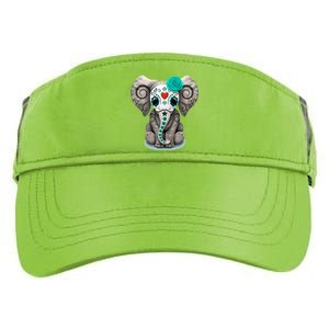 Sugar Skull Elephant Day Of The Dead Halloween Gift Adult Drive Performance Visor