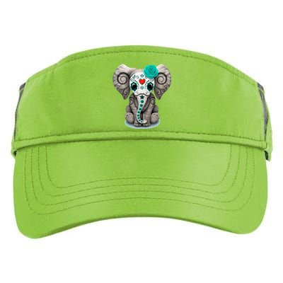 Sugar Skull Elephant Day Of The Dead Halloween Gift Adult Drive Performance Visor