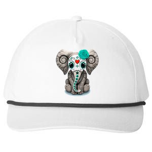 Sugar Skull Elephant Day Of The Dead Halloween Gift Snapback Five-Panel Rope Hat