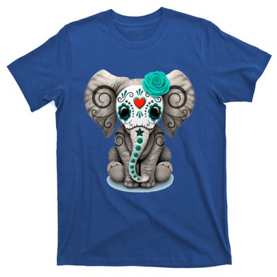 Sugar Skull Elephant Day Of The Dead Halloween Gift T-Shirt