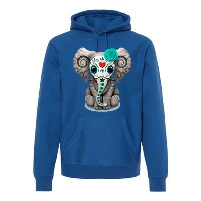 Sugar Skull Elephant Day Of The Dead Halloween Gift Premium Hoodie