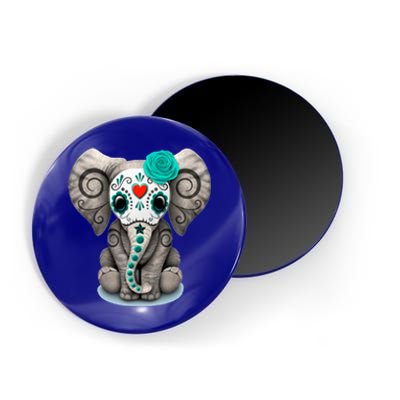 Sugar Skull Elephant Day Of The Dead Halloween Gift Magnet