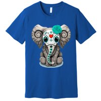 Sugar Skull Elephant Day Of The Dead Halloween Gift Premium T-Shirt