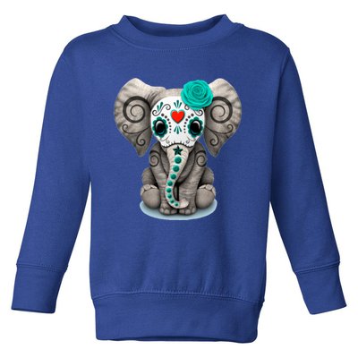 Sugar Skull Elephant Day Of The Dead Halloween Gift Toddler Sweatshirt