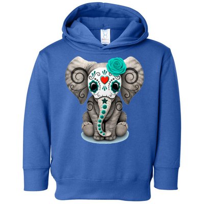 Sugar Skull Elephant Day Of The Dead Halloween Gift Toddler Hoodie