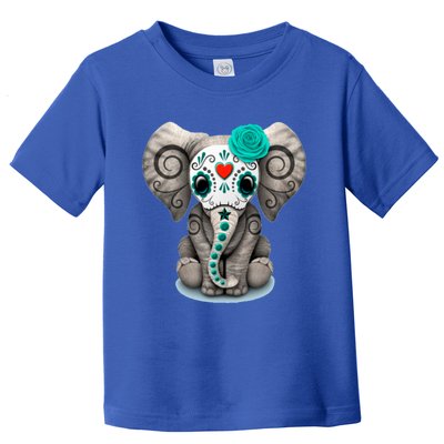 Sugar Skull Elephant Day Of The Dead Halloween Gift Toddler T-Shirt