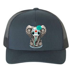 Sugar Skull Elephant Day Of The Dead Halloween Gift Yupoong Adult 5-Panel Trucker Hat