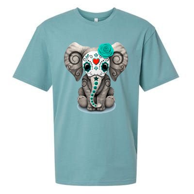 Sugar Skull Elephant Day Of The Dead Halloween Gift Sueded Cloud Jersey T-Shirt