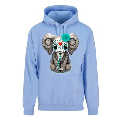 Sugar Skull Elephant Day Of The Dead Halloween Gift Unisex Surf Hoodie