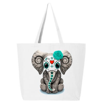 Sugar Skull Elephant Day Of The Dead Halloween Gift 25L Jumbo Tote