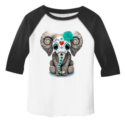 Sugar Skull Elephant Day Of The Dead Halloween Gift Toddler Fine Jersey T-Shirt