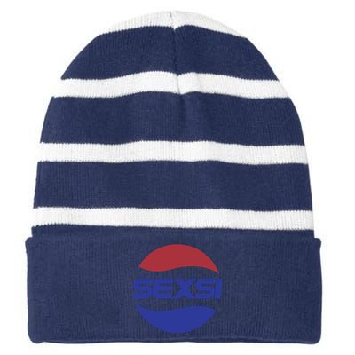 Sexsi Striped Beanie with Solid Band