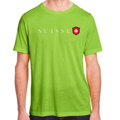 Switzerland Swiss Emblem Suisse Adult ChromaSoft Performance T-Shirt