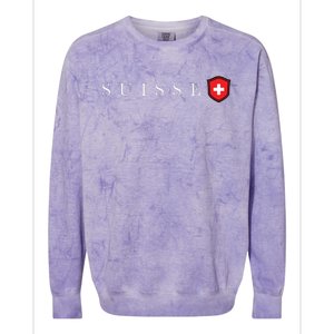 Switzerland Swiss Emblem Suisse Colorblast Crewneck Sweatshirt