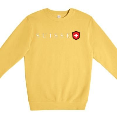 Switzerland Swiss Emblem Suisse Premium Crewneck Sweatshirt