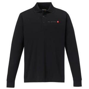 Switzerland Swiss Emblem Suisse Performance Long Sleeve Polo