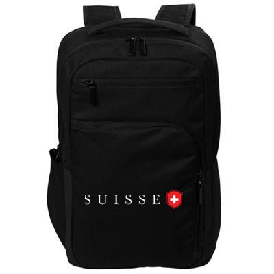 Switzerland Swiss Emblem Suisse Impact Tech Backpack