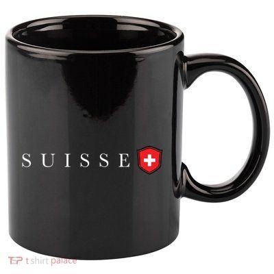 Switzerland Swiss Emblem Suisse 11oz C Handle Ceramic Mug