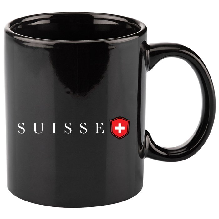 Switzerland Swiss Emblem Suisse 11oz C Handle Ceramic Mug